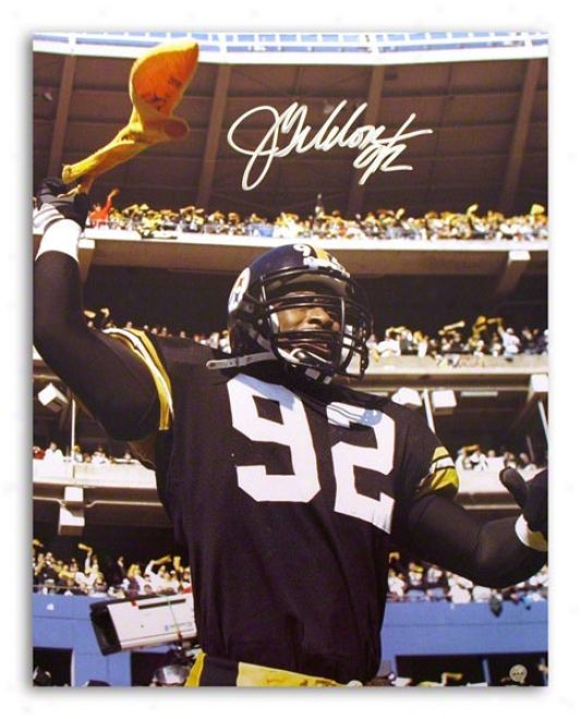Jason Gildon Autographed Piytsburgh Steelers 16x20 Photo