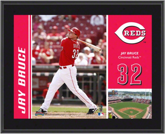 Jay Bruce Plaque  Details: Cincinnati Reds, Sublimated, 10x13, Mlb Plaque