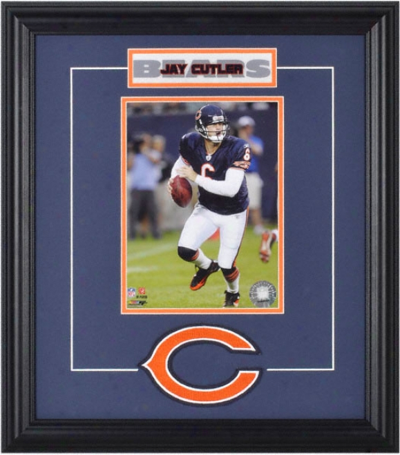 Jay Cutler Framed 6x8 Photograph With Team Logo & Plate