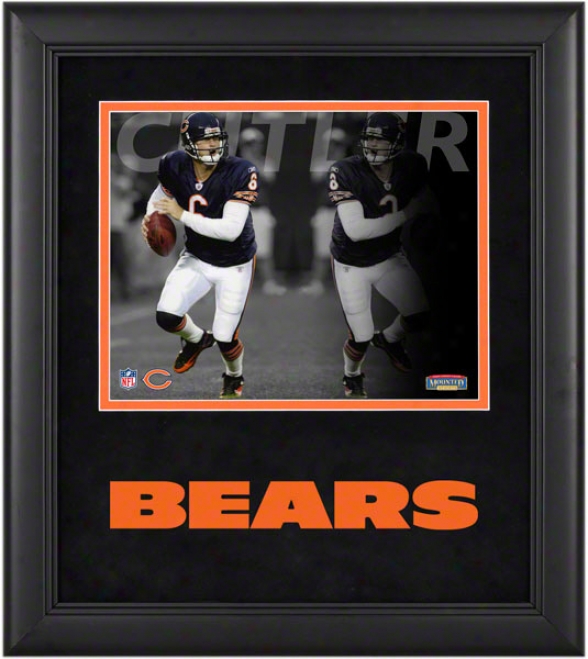 Jay Cutler Framed Photograph  Details: 8x10, Reflections, Cicago Bears