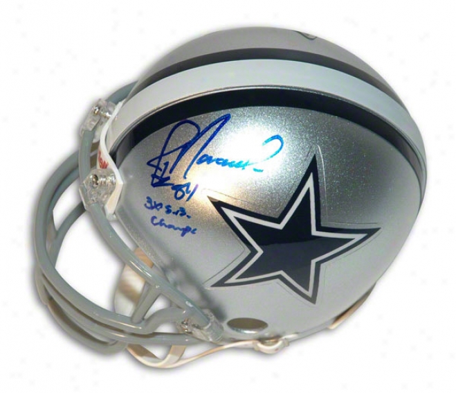 Jay Novacek Autographed Dallas Cowboys Mini Helmet Inscribed &quot3x Sb Champs&quot