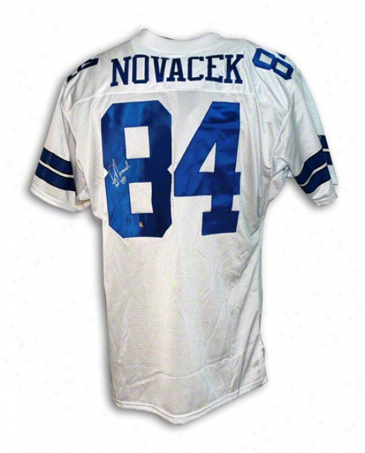 Jay Novacek Autographd Dallas Cowboys Throwback Jersey