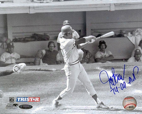 Jeff Burroughs Autographed Photo: Texas Rangwrs Signed 8x10 Photograph With 74 Al Mvp Inscription