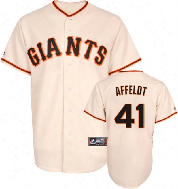 Jeremy Affeldt Jersey: Adult Majestic Home Ivory Replica #41 San Francisco Giants Jersey