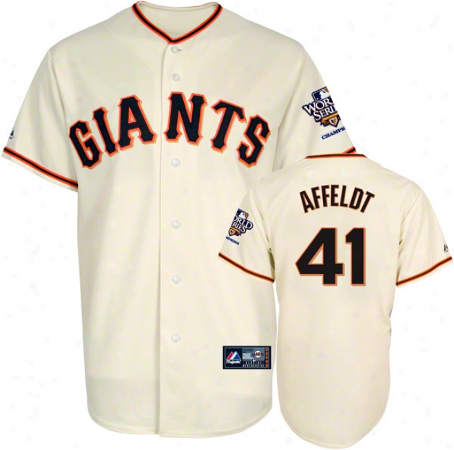 Jeremy Affeldt Jersey: San Frznxisco Giants #41 Home Autograph copy Jersey With 2010 World Series Champs Patch