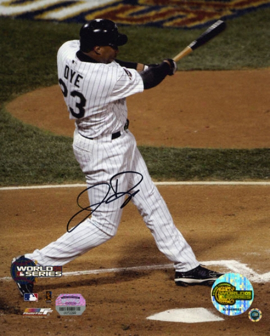 Jermaine Dye Chicago White Sox Swinging 8x10 Autographed Photo