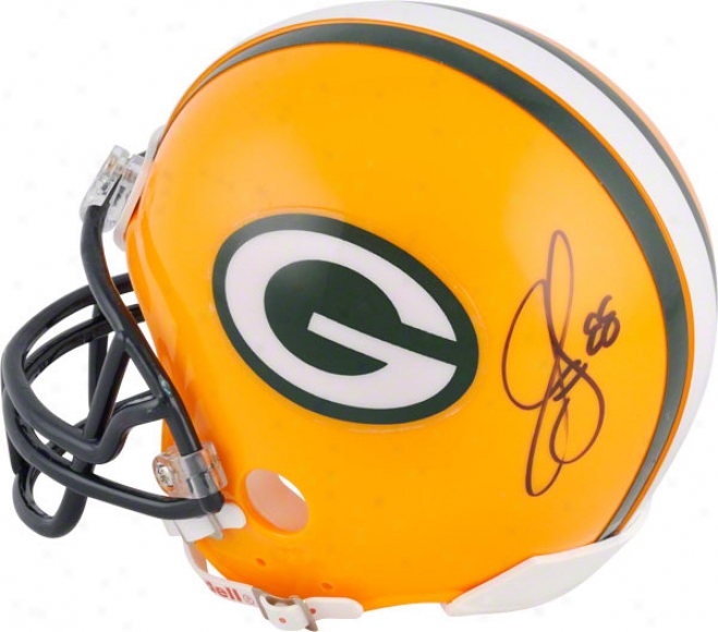 Jermichael Finley Autographed Mini Helmet  Details: Lawn Bay Packers