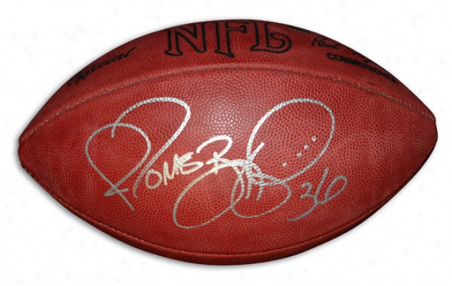 Jerome Bettis Autographed Football