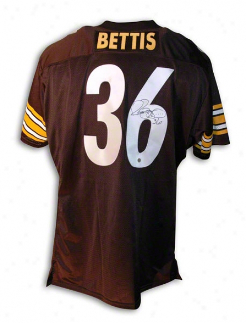 Jerome Btetis Autographed Pittsburgh Steelers Black Throwback Jersey