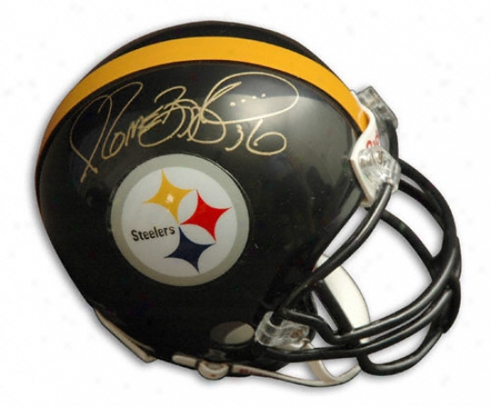 Jerome Bettis Autographed Pro-lune Helmef  Details: Pittsburgh Steelers, Authentic Riddell Helmet