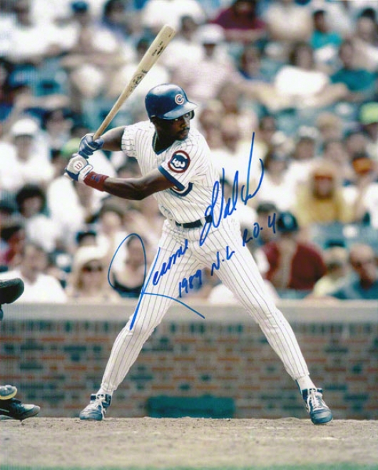 Jerome Walton Chicago Cubs Autograpjed 8x10 Photo W/ Inscription &quotroy 89&quot