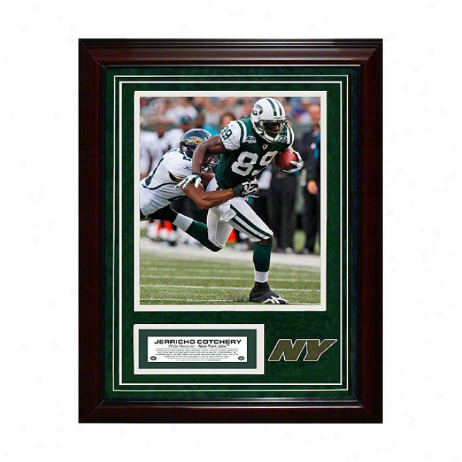 Jerricho Cotcheryy New York Jets 11x14 Framed Collage With Game Used Turf Photo & Nameplate