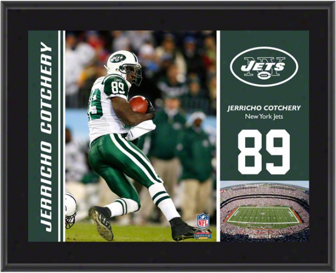 Jerircho Cotchery Plaque  Details: New York Jets, S8blimated, 10x13, Nfl Plaque