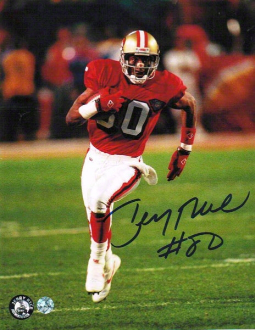 Jerry Rice Autographed San Francisco 49ers 8x10 Photo