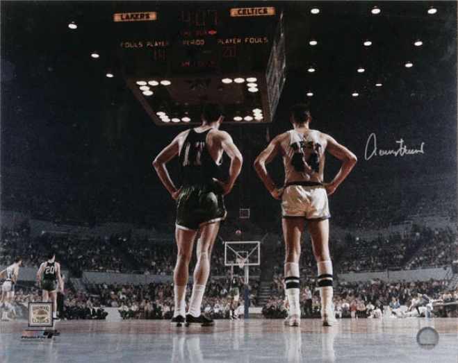 Jerry West Los Angeles Lkers Autographed 16x20 Photo W/ &quptthe Logo&quot Inscription