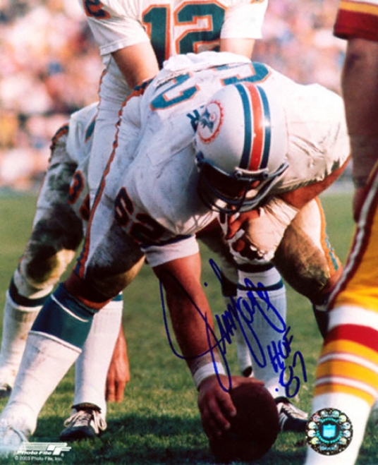 Jim Langer Miami Dolphins 8x10 Autographed Photograph