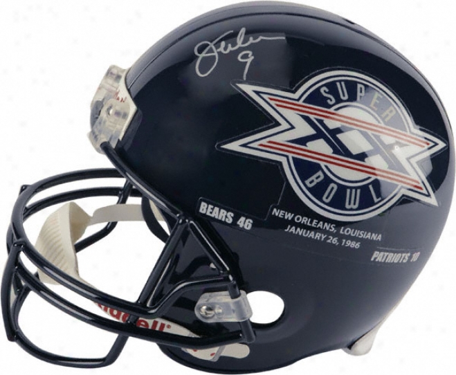 Jim Mcmahon Autographed Helmet  Details: Chicago Beats, Super Bowl Xx/bears Logo, Mvp Inscription, Riddell Replica Helmet