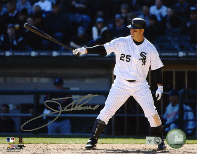 Jim Thome Chicago White Sox -pointing Bat- 8x10 Autographed Photograph