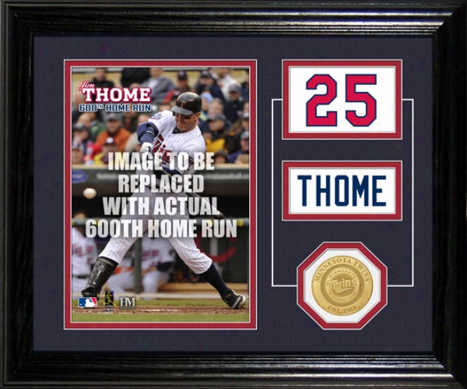 Jim Thome Minnesota Twins 600th Home Run Desk Top Photo Mint