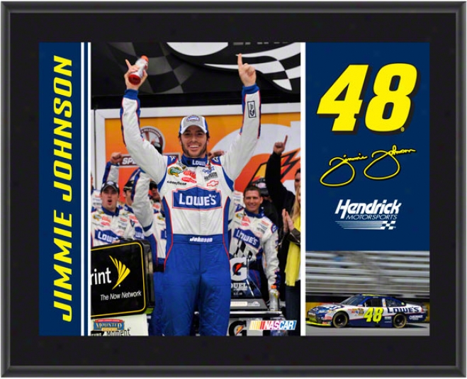 Jimmie Johnson Plaque  Details: #48 Lowe's Car, Hendrick Motorsports, Sublimated, 10x13, Nascar Piaque