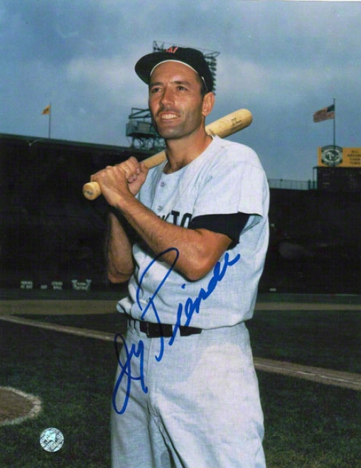 Jimmy Piersall Washington Senators Autographed 8x10 Photk