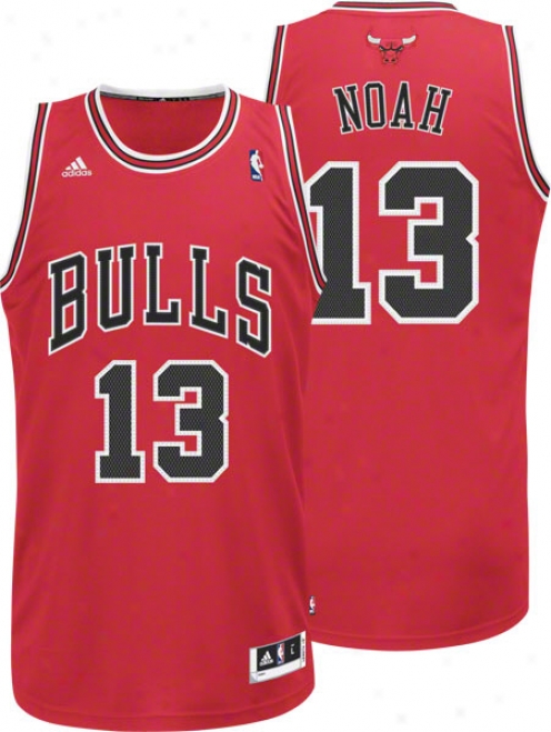 Joakim Noah Jersey: Adidas Revolution 30 Red Swingman #13 Chicago Bulls Jersey