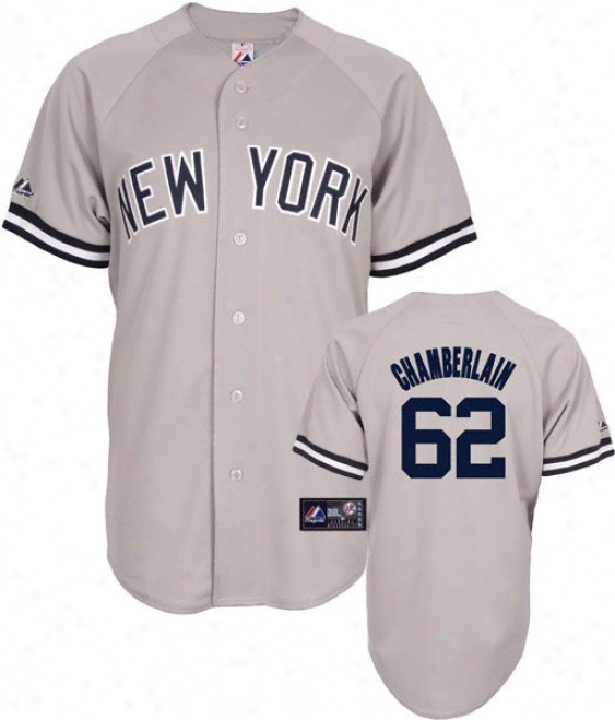 Joba Chamberlain Jersey: Adult Majestic Road Grey Replica #62 New York Yankees Jersey