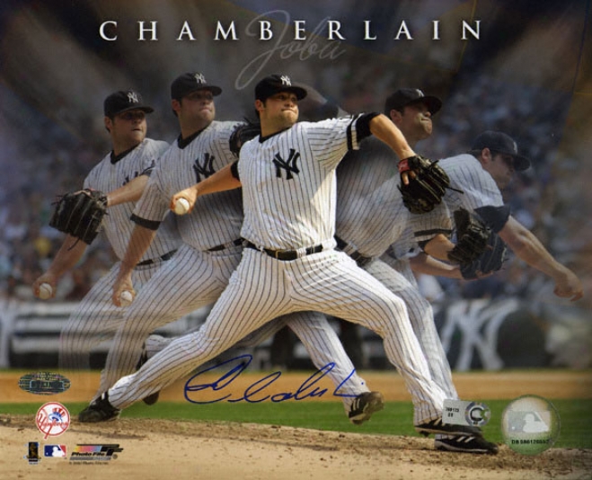 Joba Chamberlain Unaccustomed York Yankees - Multi Exposure - Autographed 8x10 Phottgraph