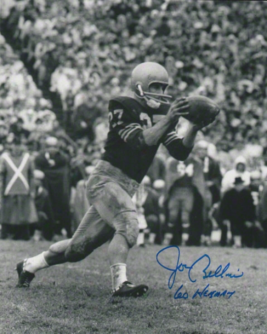 Joe Bellino Navy Midshipmen Autographed 8x10 Photograph With 60 Heisman Inscription