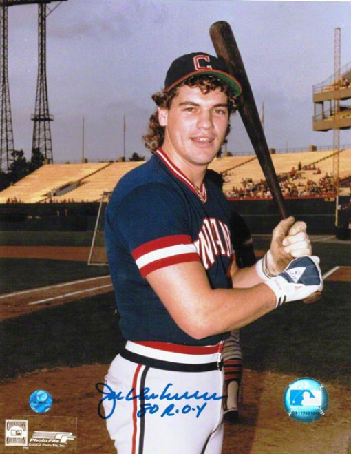 Joe Charboneau Cleveland Indians Autographed 8x10 Photo Pose Inscribedd 80 Roy