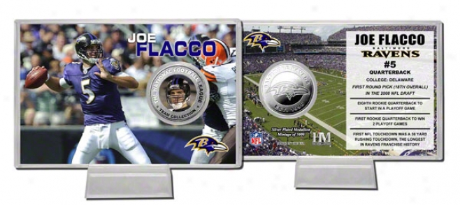 Joe Flacco Baltimore Ravens Silver Coij Card