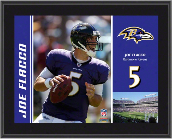 Joe Flacco Plaque  Details: Baltimore Ravens , Sublimated, 10x13, Nfl Plaque