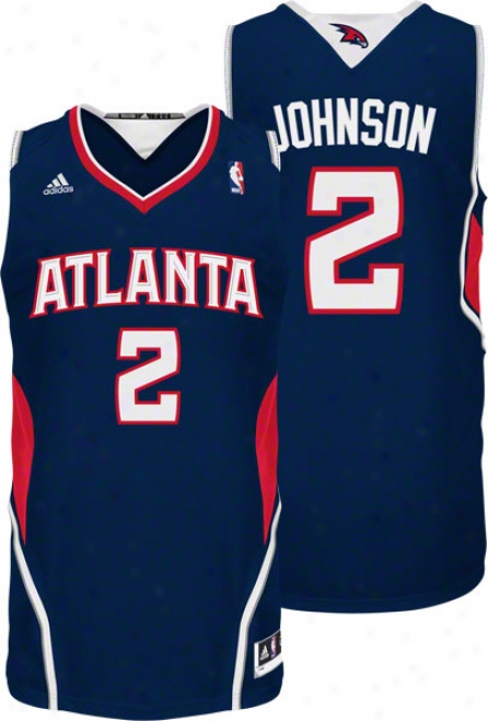 Joe Johnson Navy Adidas Revolution 30 Swingman Atlaanta Hawks Jersey