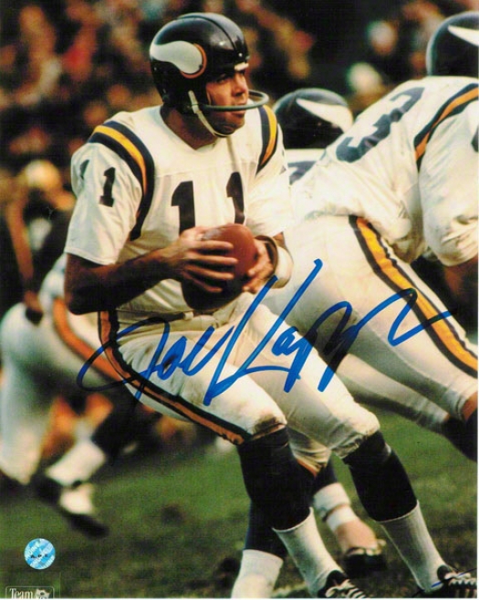 Joe Kapp Minnesota Vikings Autographed 8x10 Photo Dropping Back