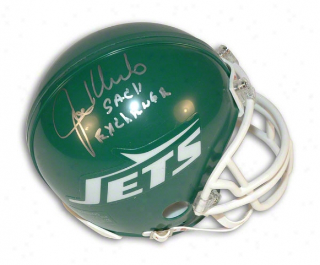 Joe Klecko Autographed New York Jets Mini Helmet Inscribedd &quotsack Exchange&quot