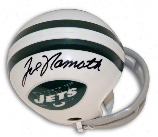Joe Namath Autographed Recent York Jets Throwback Mini Helmet