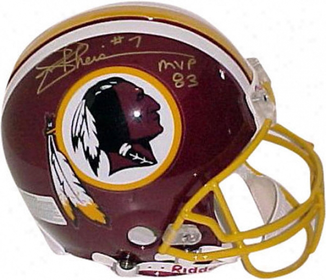 Joe Theismann Washington Redskins Autographed Pro Helmet With 83M vp Inscription