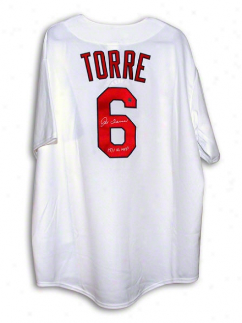 Joe Torre St. Louis Cardinals Autobarphed White Majestic Throwback Jersey Inscribed 1971 Nl Mvp