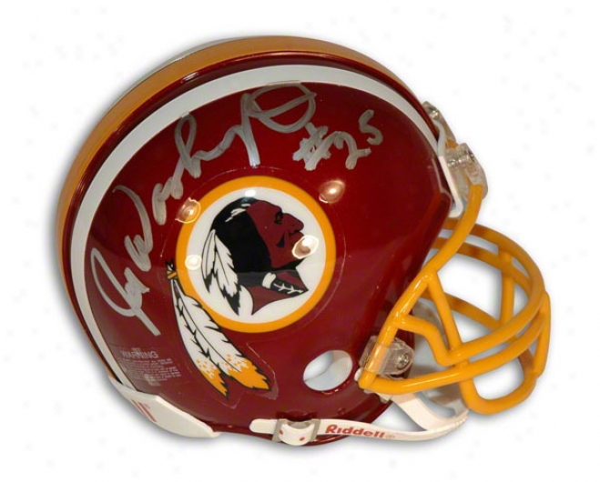 Joe Washington Autographed Washington Redskins Mini Helmet