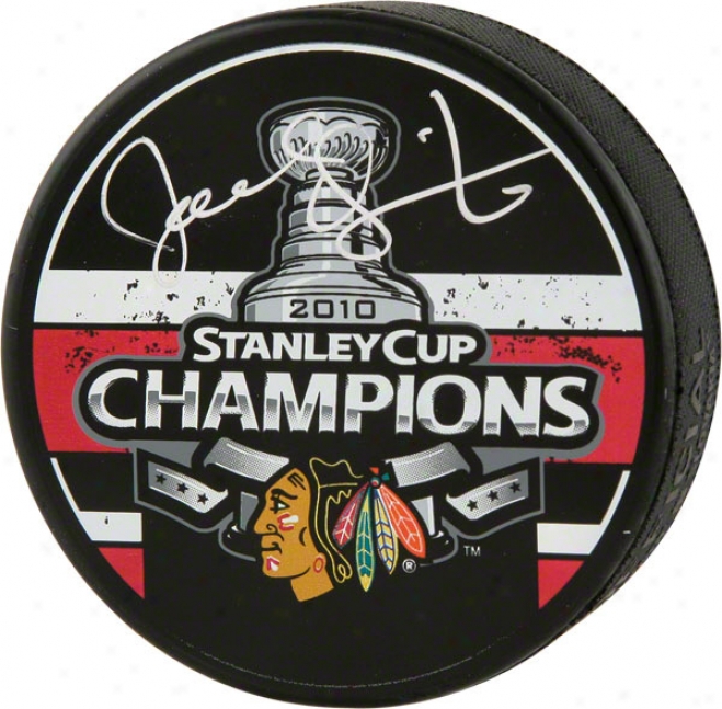 Joel Quenneville Autographed Puck  Details: 2010 Stanley Cup Logo Puck