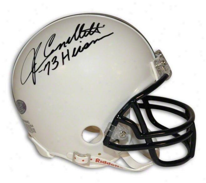 John Cappelletti Autogrzphed Penn State Mini Helmet Inscribed &quotheisman 73&quot