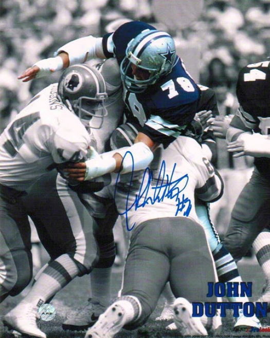 John Dutton Autographed Dallas Cowboys 8x10 Photo