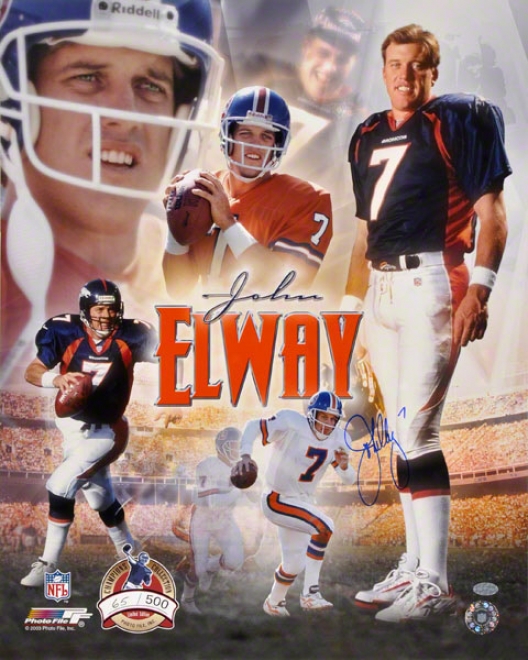 John Elway Denver Broncos 16x20 Autographed Photograph