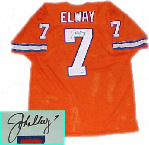 John Elway Denver BroncosA utographde Throwback Jersey