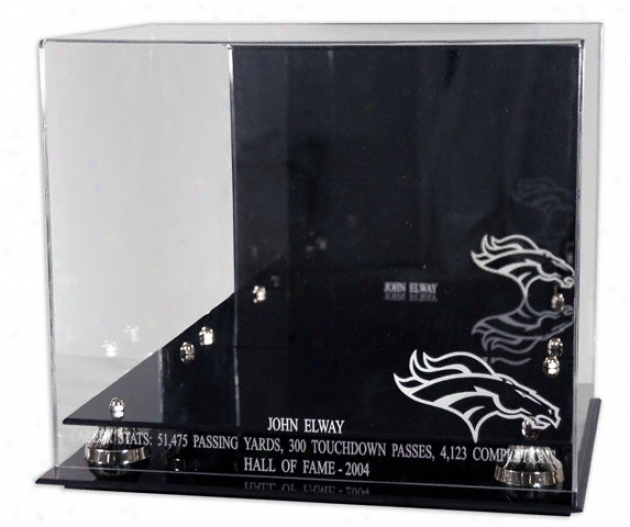 John Elway Hof 2004 Logo Golden Classic Helmet Case And Mirror Back