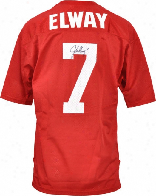 John Elway Stanford Cardinal Autographed Red Mesh Jersey