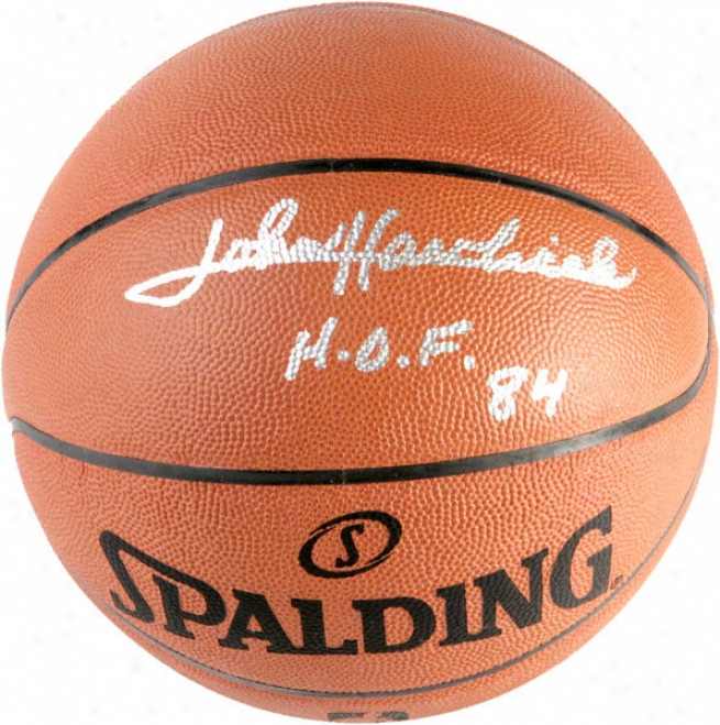 John Havlicek Boston Celtics Autographed Spalding Basketball W/ &quothof 84&quot Inscription