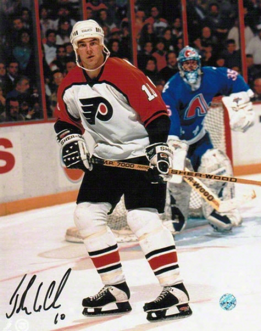 John Leclair Philadelphia Flyers Autographed 8x10 Photo Vs Nordiques