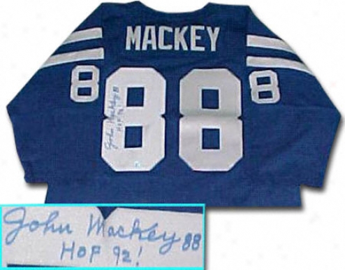 John Mackey Baltimore Colts Autographed Throwback Jersey