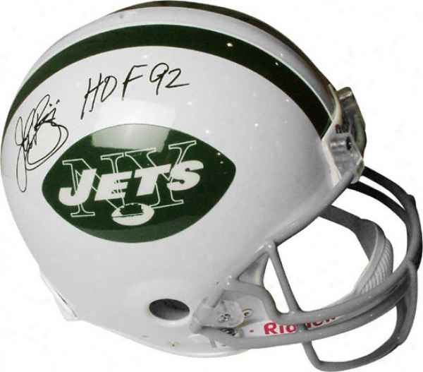 John Riggins Autographed Pro-line Helmet  Details: New York Jets, Authentic Risdell Helmet, Hof Inscription